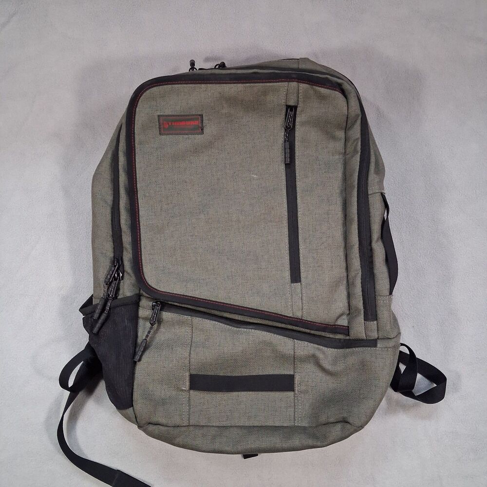 Timbuk2 Q Padded Laptop Multi Pocket Travel Backpack Grey Work Preowned